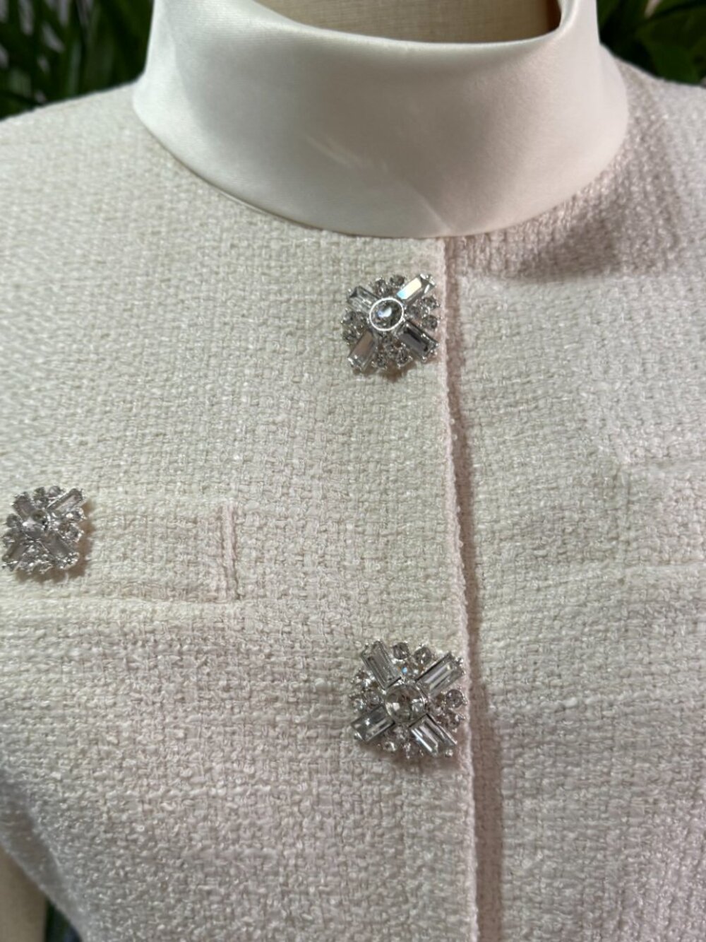 Self Portrait Cream Boucle Tailored Midi Dress - Picture 7 of 10